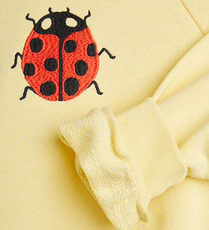Sweat-shirt Mini Rodini - Coccinelles - Jaune