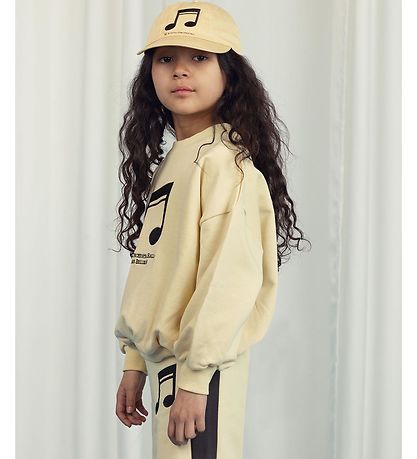 Mini Rodini Joggingbuxur - Athugið - Ljósgult M. Brúnt