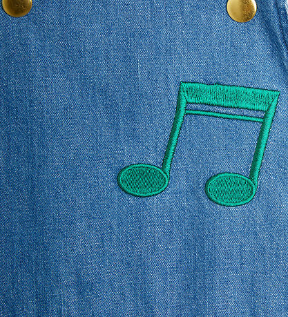 Mini Rodini Overalls - Denim - Note - Blue