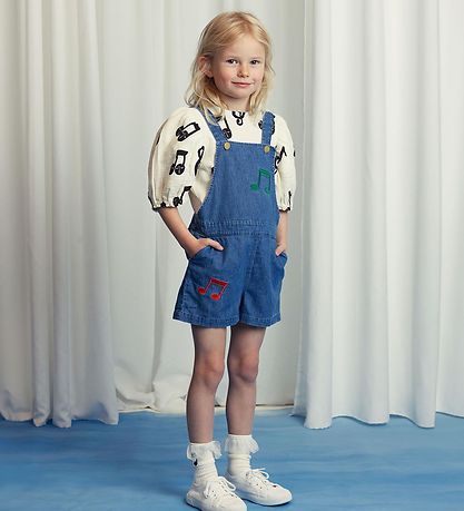 Mini Rodini Overalls - Denim - Note - Blue