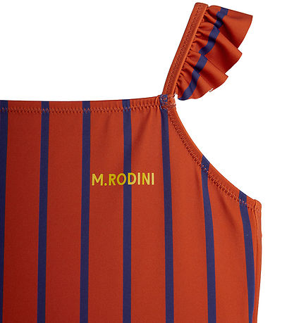 Mini Rodini Sundföt - UV50+ - Stripe - Rústrautt/Blátt