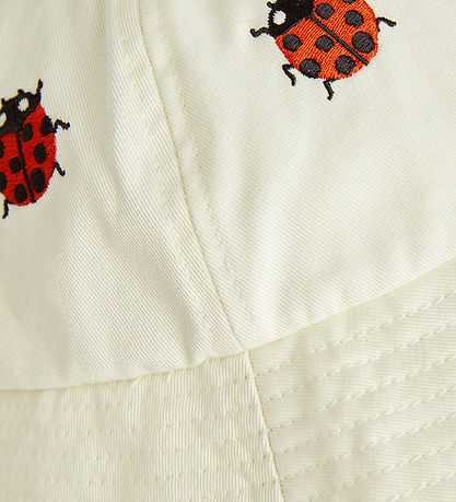 Mini Rodini Sólhattur - Ladybug - Off White
