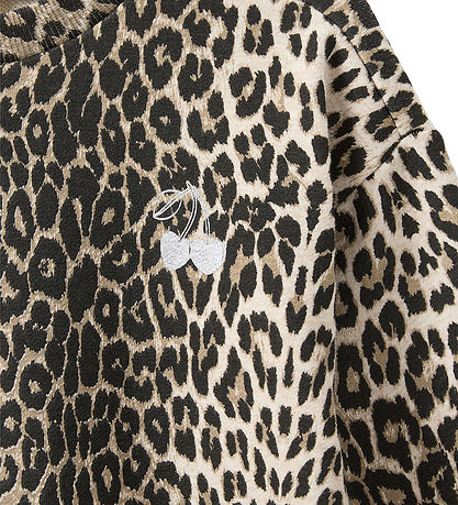 Sofie Schnoor Sweatshirt - Elissk - Light Brown Leopard w. Silve