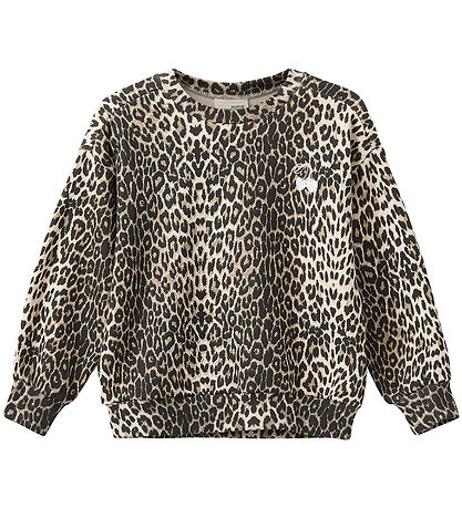 Sofie Schnoor Sweatshirt - Elissk - Light Brown Leopard w. Silve