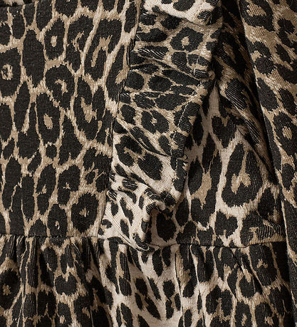 Sofie Schnoor Kjóll - Bómull/Viscose - Lulasb - Light Brown Leop