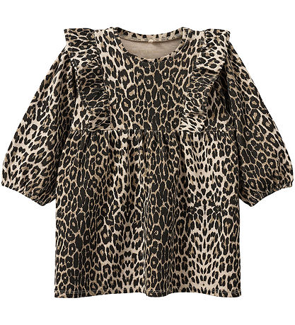 Sofie Schnoor Kjóll - Bómull/Viscose - Lulasb - Light Brown Leop