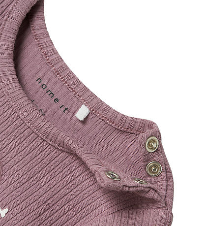 Name It Bodysuit l/s - Rib - NbfDikka - Elderberry