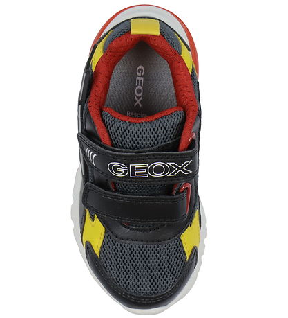 Geox Blinkschuhe - J Cyberdron - Dk Grey/Yellow