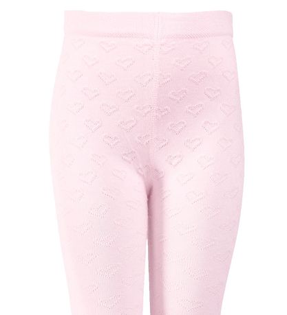 Melton Strumpbyxor - Rosa m. Hjärtan