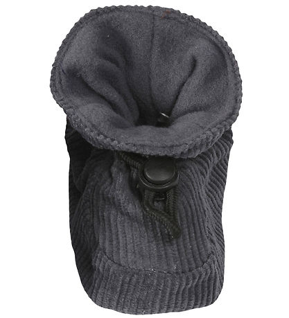 Melton Corduroy Slippers - Charcoal
