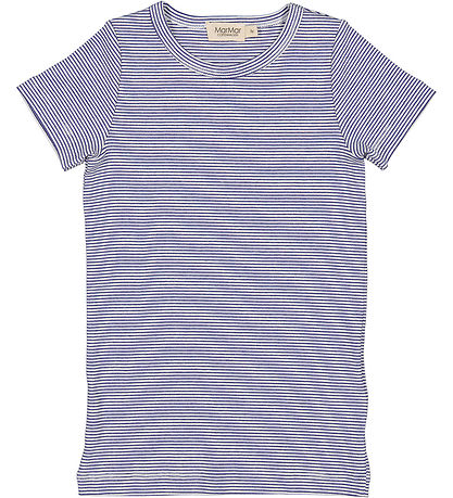 MarMar Stuttermabolur - Rib - Modal - Tago - Blue Stripe