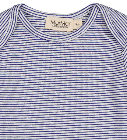 MarMar Samfella l/e - Rib - Modal - Fætur - Blue Stripe