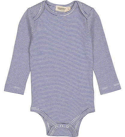 MarMar Samfella l/e - Rib - Modal - Fætur - Blue Stripe