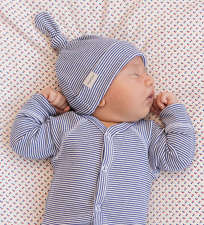 MarMar Beanie - Rib - Modal - Aiki - Blue Stripe