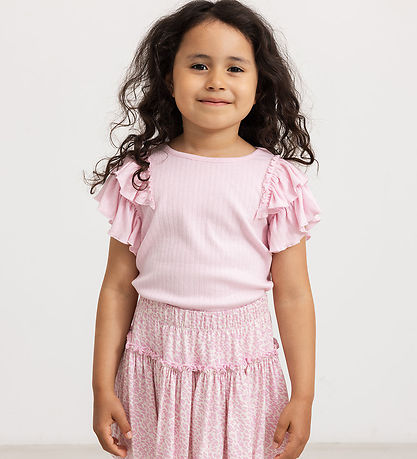 MarMar Stuttermabolur - Modal - Tavora Frill - Cotton Candy