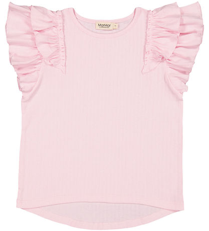 MarMar Stuttermabolur - Modal - Tavora Frill - Cotton Candy