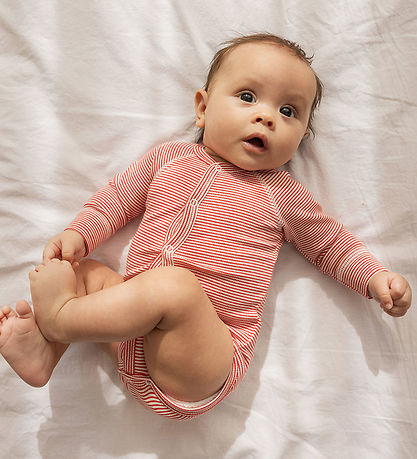 MarMar Bodysuit l/s - Rib - Modal - Bruno - Red Stripe