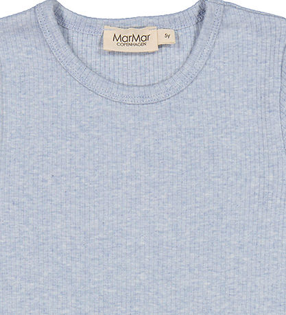 MarMar Stuttermabolur - Rib - Modal - Plain - Ferskt Air Melange
