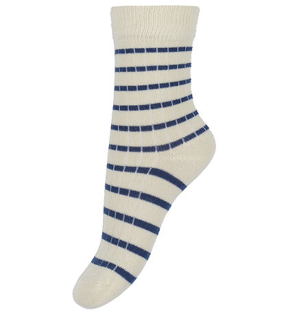 Minipop Socks - Rib - Bamboo - 3-Pack - Cobalt Mix