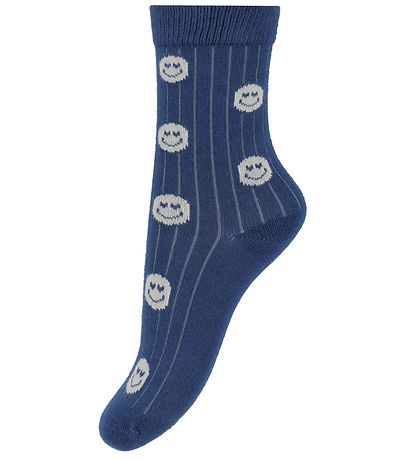 Minipop Socks - Rib - Bamboo - 3-Pack - Cobalt Mix