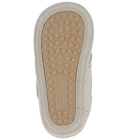 Pom Pom Soft Sole Leather Shoes - Beginners Velcro Print - Belli
