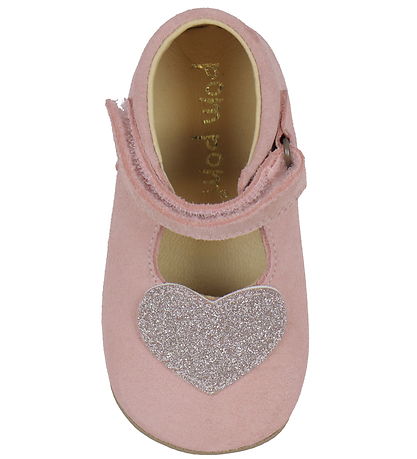 Pom Pom Slippers - Beginners Ballerina Heart - Dusty Rose