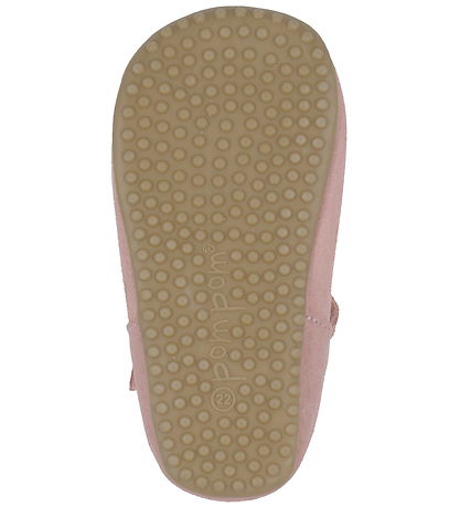 Pom Pom Slippers - Beginners Ballerina Heart - Dusty Rose