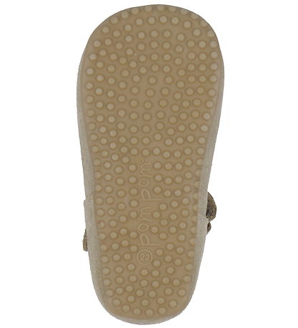 Pom Pom Slippers - Beginners Ballerina Heart - Light Camel