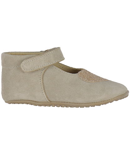 Pom Pom Slippers - Beginners Ballerina Heart - Light Camel