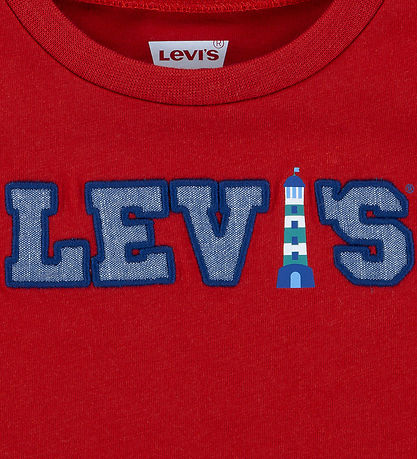 Levis Stuttermabolur - Pompeian Red