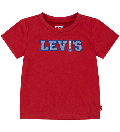 Levis Stuttermabolur - Pompeian Red