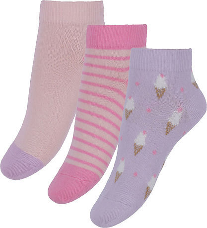 Melton Sokken - 3-pack - Ice Cream - Cloud Lilac