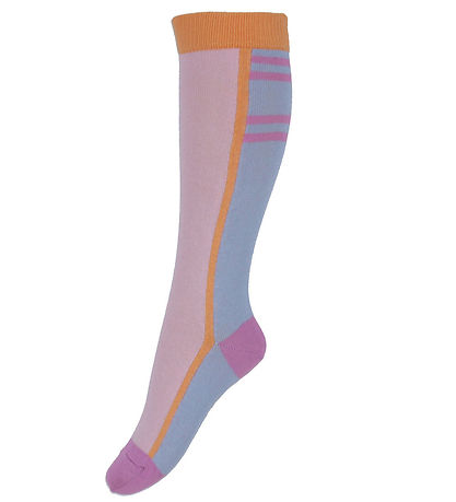 Melton Knee-High Socks - Block - Forever Blue