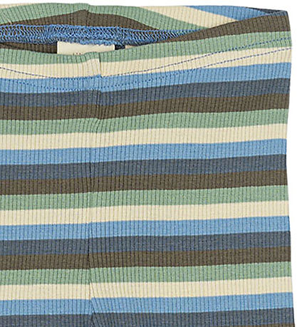 Petit Piao Leggings - Rib - Modal - Allure Blue Multi Stripe