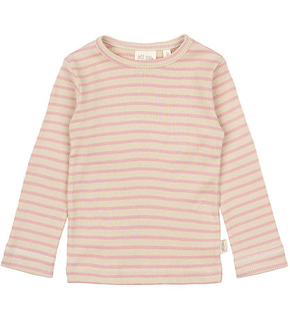 Petit Piao Bluse - Rib - Modal - Hell Rose/Dark Off White
