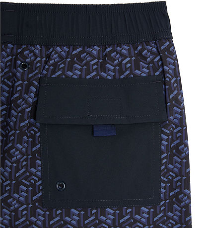 Lyle & Scott Swim Shorts - Dark Navy w. Print