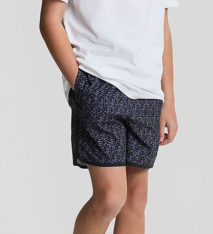 Lyle & Scott Swim Shorts - Dark Navy w. Print
