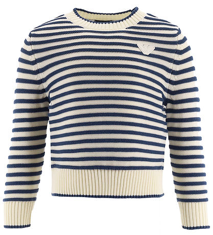 Emporio Armani Blouse - Knitted - White/Blue Striped