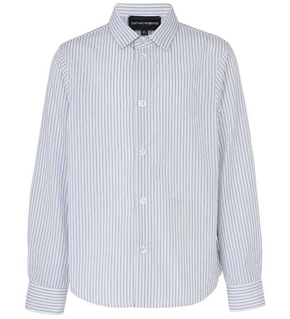 Chemise Emporio Armani - Blanc/Bleu à Rayures