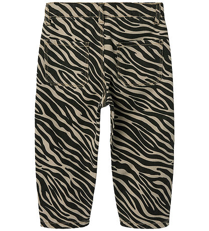 Name It Jeans - NmfBella - Mamma Byxor - Cement/Black Zebra