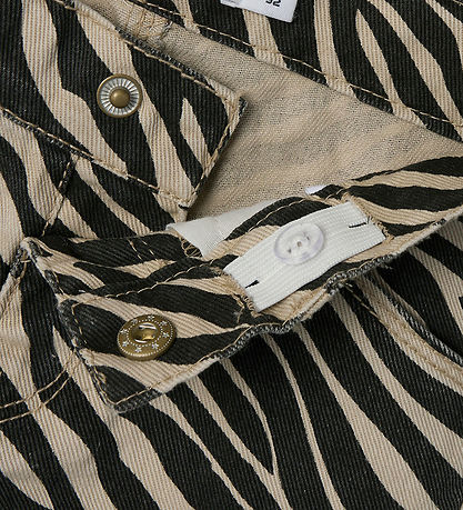 Name It Jeans - NmfBella - Mamma Byxor - Cement/Black Zebra