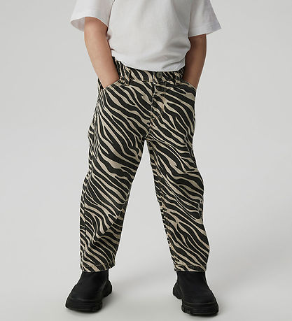 Name It Jeans - NmfBella - Mamma Byxor - Cement/Black Zebra