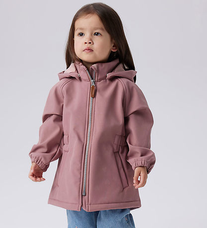 Name It Softshell Jacket w. Fleece - NmfAlfa08 - Burlwood w. Mag