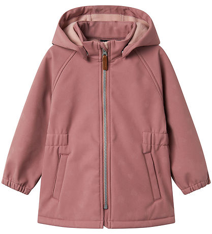 Name It Softshell Jacket w. Fleece - NmfAlfa08 - Burlwood w. Mag