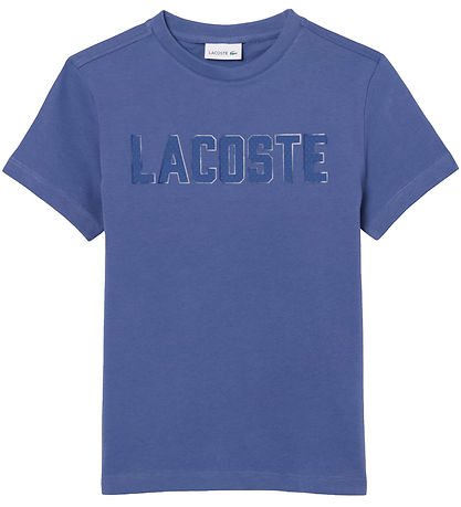 Lacoste Stuttermabolur - Blue Purple M. Lógó