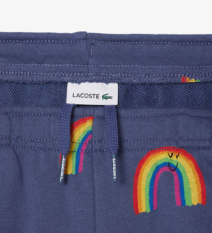 Lacoste Sweat Shorts - Blue Purple w. Rainbows