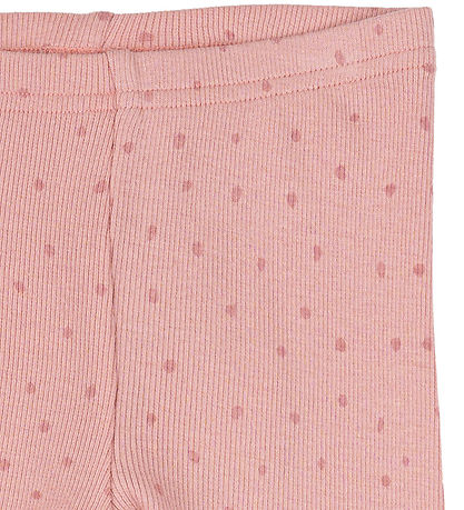Petit Piao Leggings - Rib - Modal - Björt Rose