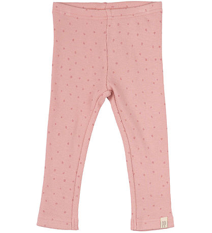 Petit Piao Leggings - Rib - Modal - Björt Rose
