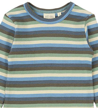 Petit Piao Bluse - Rib - Modal - Allure Blue Multi Striped
