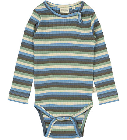 Petit Piao Samfella l/e - Rib - Modal - Allure Blue Multi Stripe